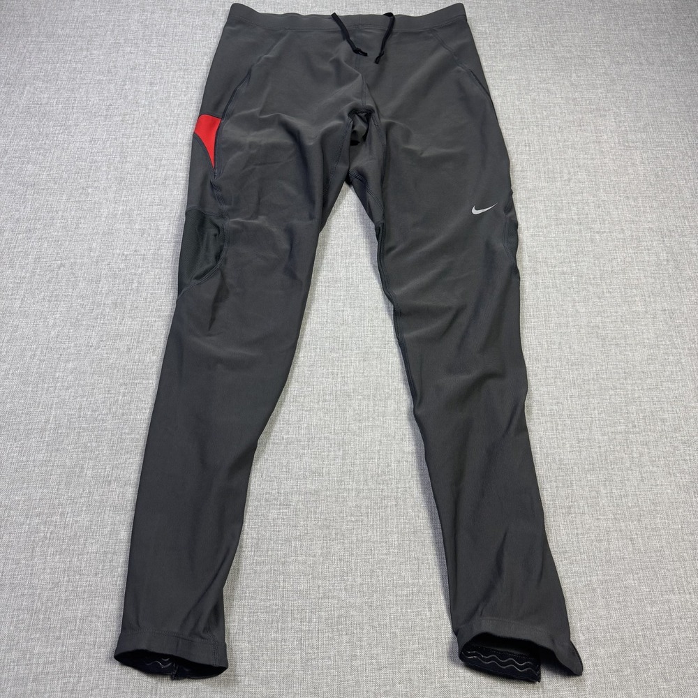 Nike Running Compression Leggings Women's XL Gray NikeFITDRY Moisture Wicking